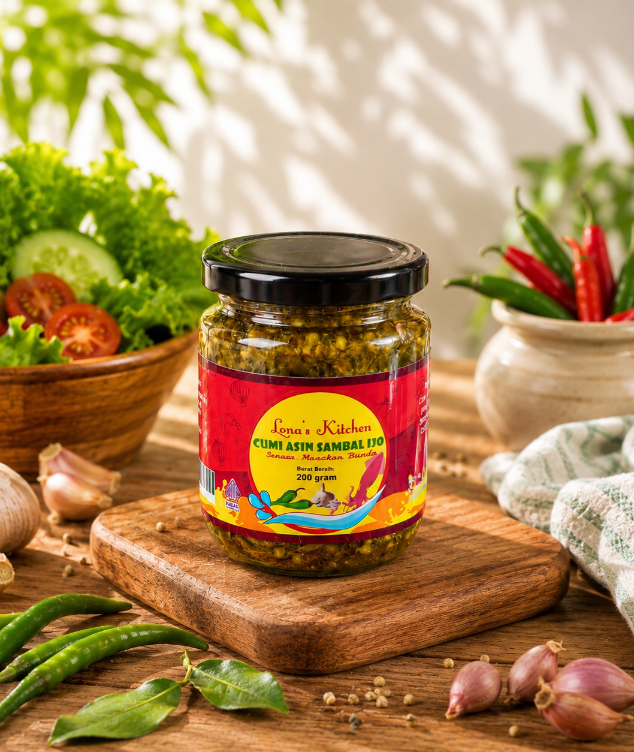 Cumi Asin Sambal Ijo Lona's Kitchen 200gr
