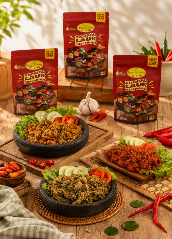 Sambal Lona's Kitchen Paket Cobain Dulu Pouch Bertiga (Excl. Dendeng)